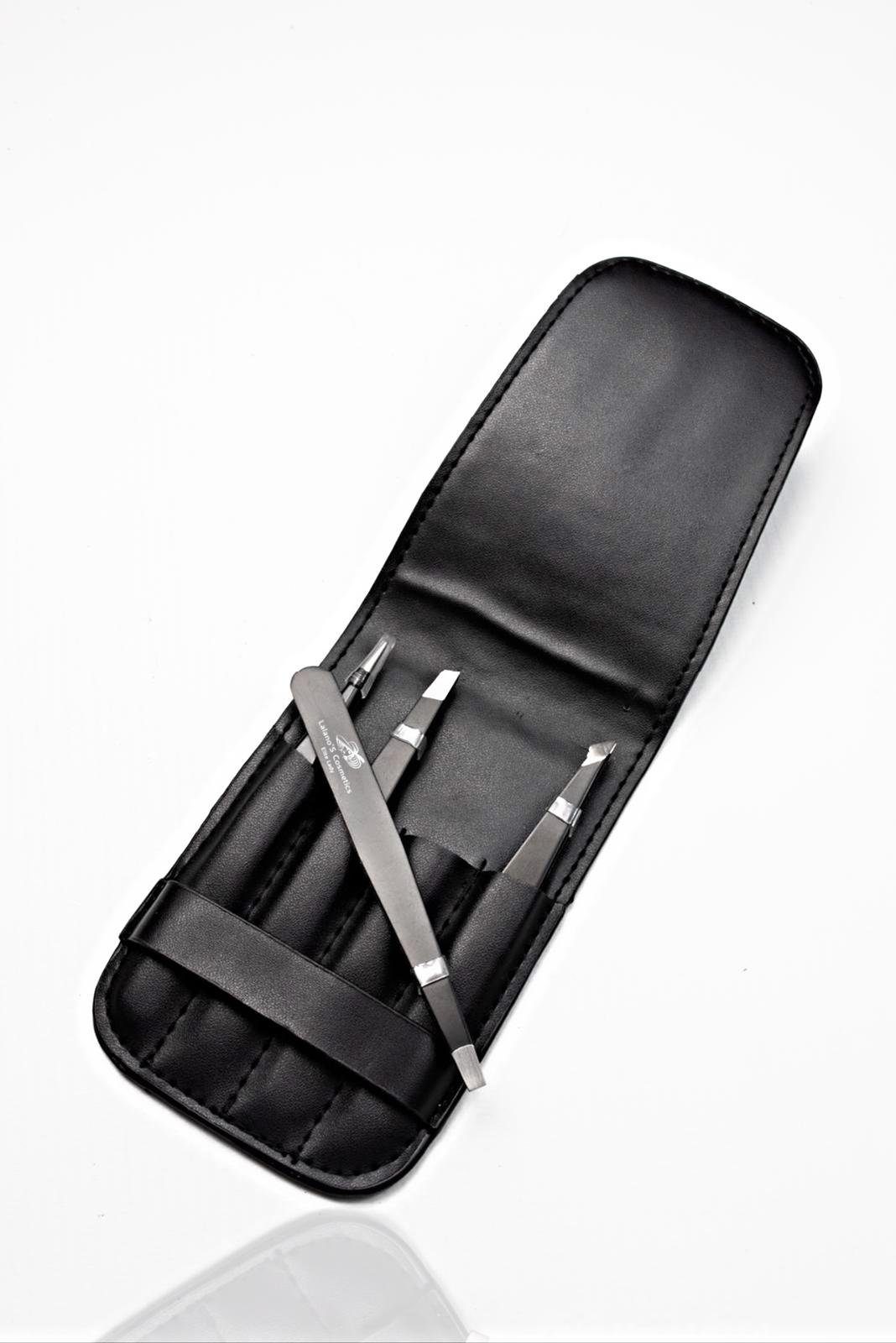 Deluxe- Pinzetten Set 5-tlg. – geöffnetes Etui