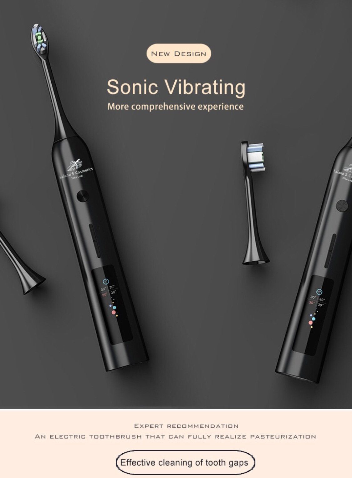 Sonic Peal-Clean Schallzahnbürste – Zahnbürste und separater Bürstenkopf