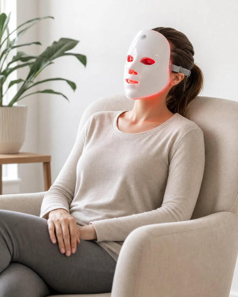 LED Gesichtsmaske, Anti-Aging-Gerät, Light facial – zu Hause