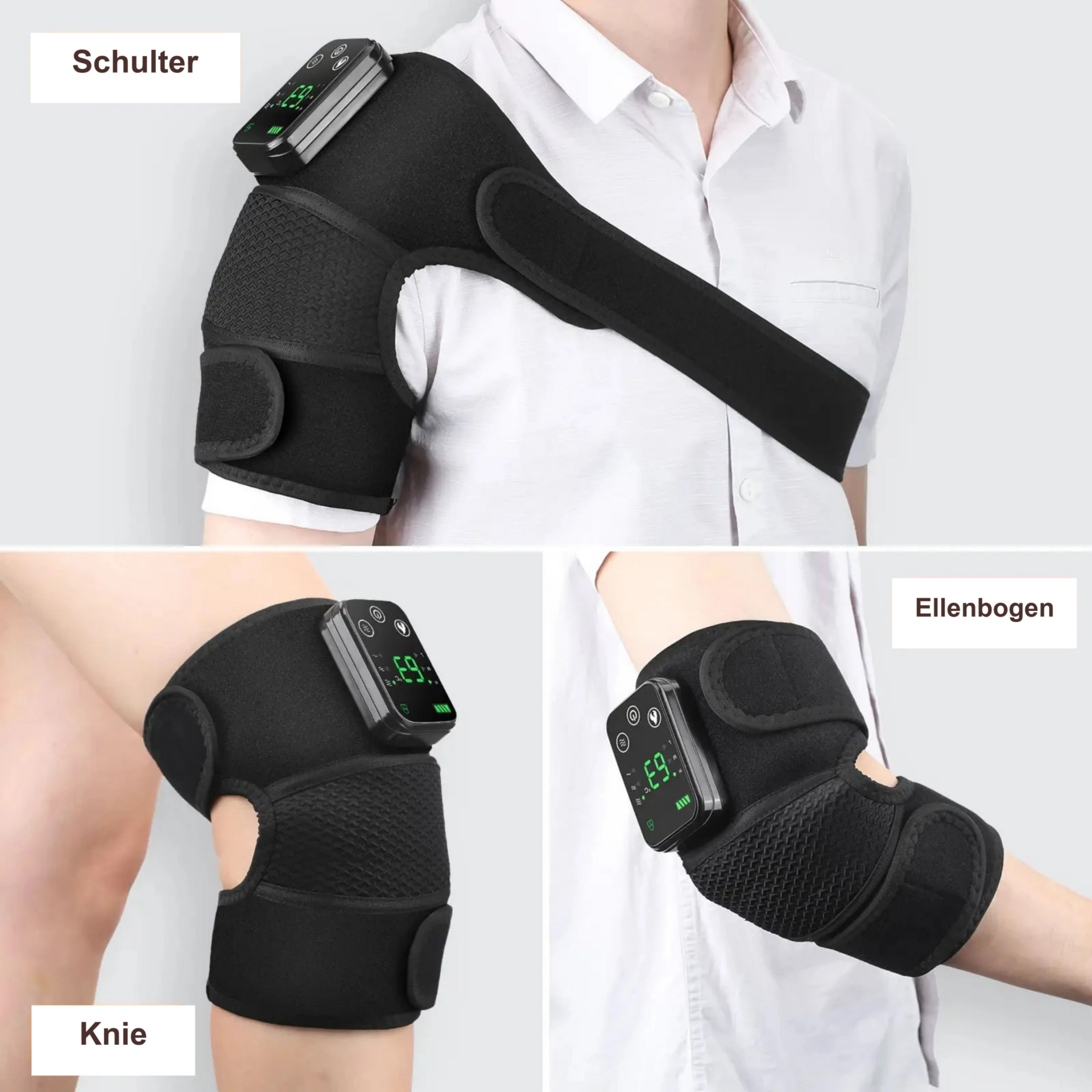 Venentrainer Pain Release 3 Wärmestufen – Manschette an Schulter, Knie und Ellenbogen