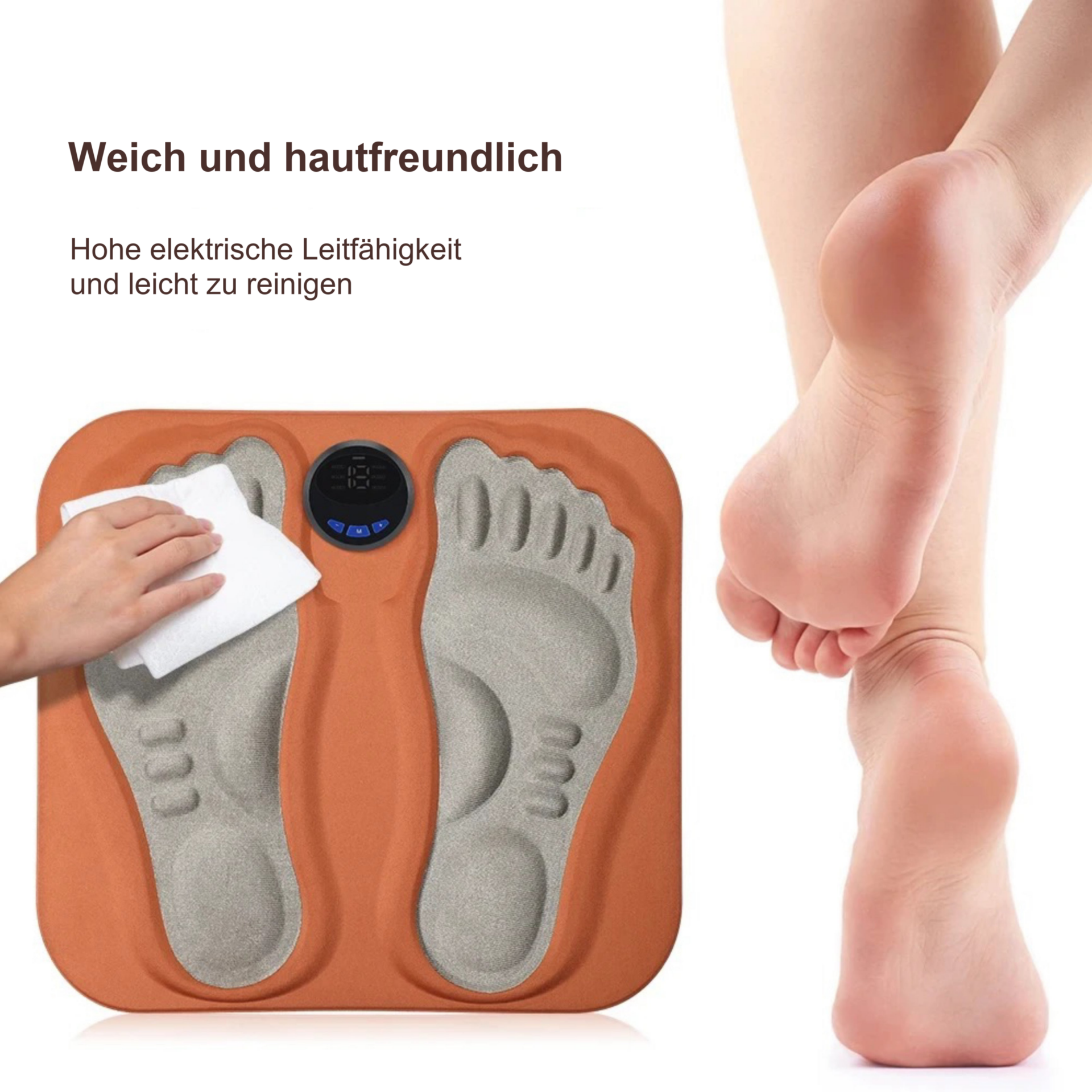 Fußmassagegerät 3D Fußmassagematte – Abwischen der Kontaktflächen
