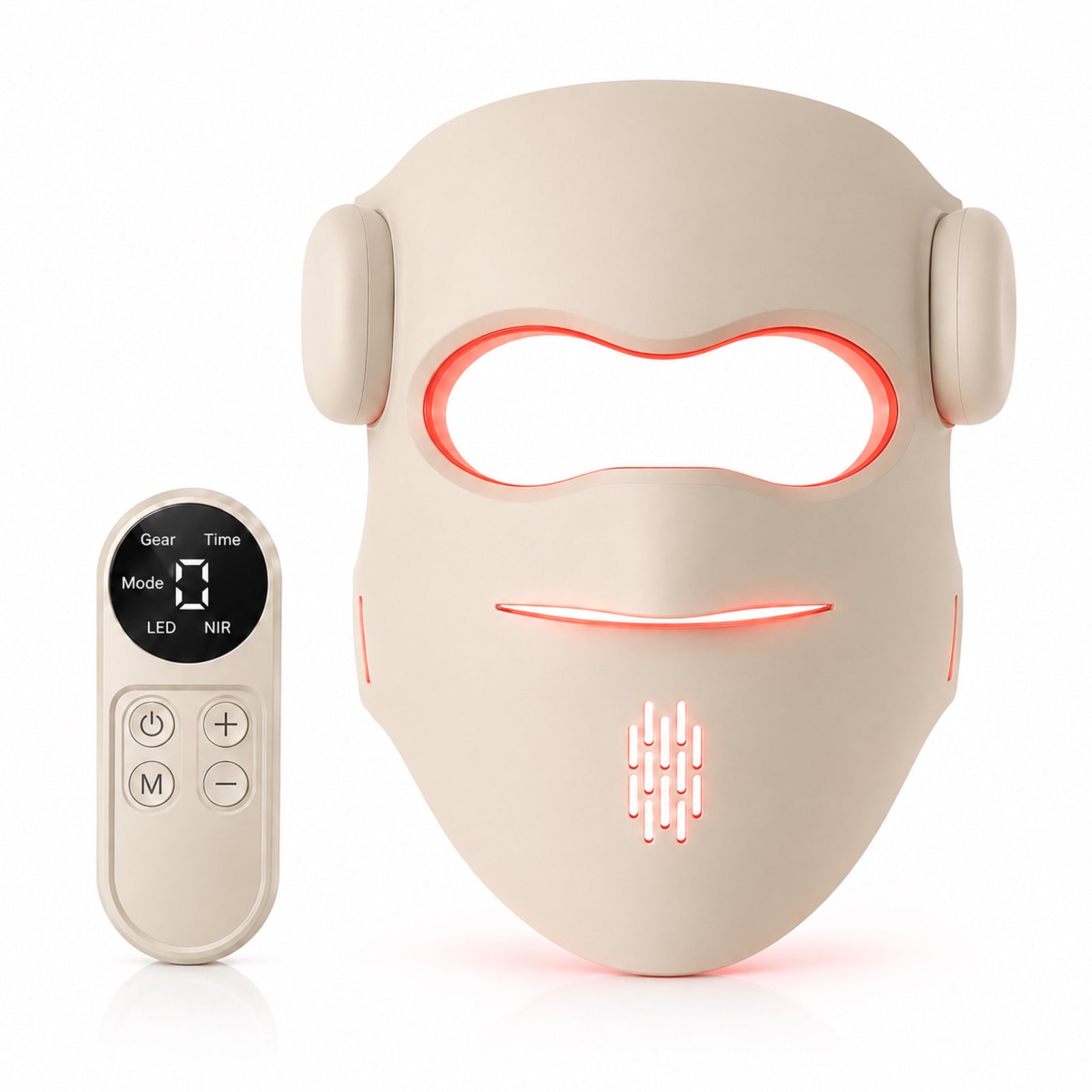 LUMIVANCE LED-Gesichtsmaske mit fünf Lichtmodi und kabelloser Fernbedienung