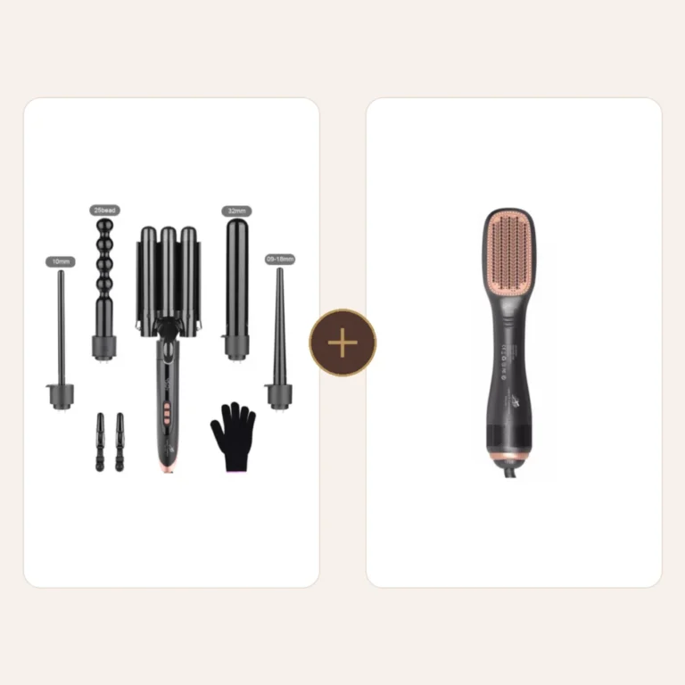Lockenstab und Volumizer als Set